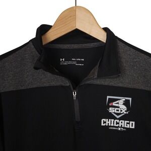 Under Armour Chicago White Sox 1/4 Zip Pullover Youth XL Black HeatGear MLB
